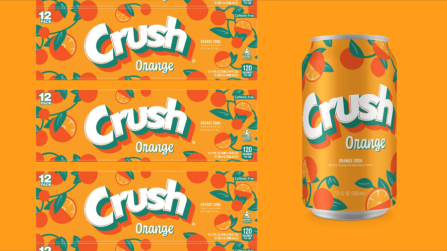 Crush Orange Flavored Soda 