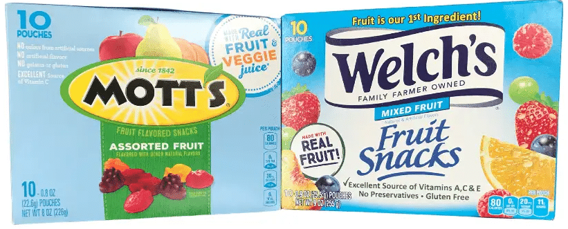 Mott’s vs. Welch’s Fruit Snacks