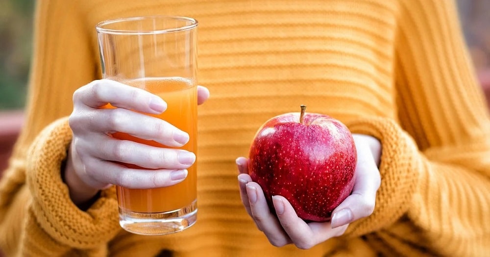 The nutritional composition of apple juice